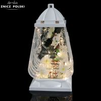 ZNICZ LAMPION LUSTRO LED MZ9 NAPIS Z DEDYKACJ 30 cm